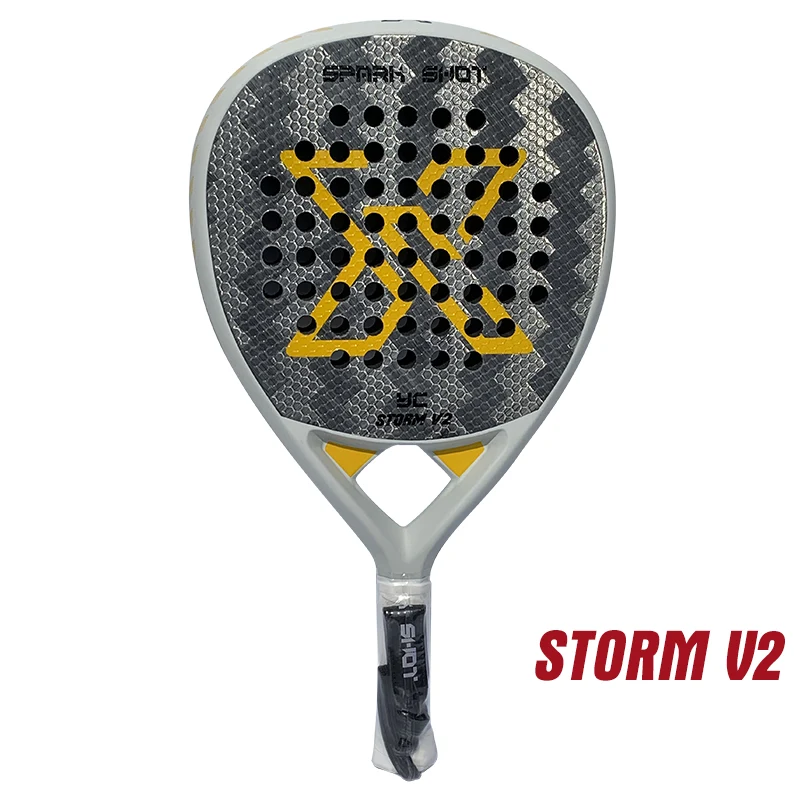 Raquettes de padel en fibre d'alun LUXURY 24K STORM V2