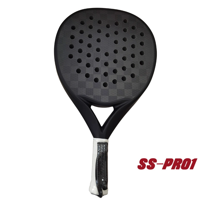 Raquette de padel en fibre de carbone 18K de forme ronde