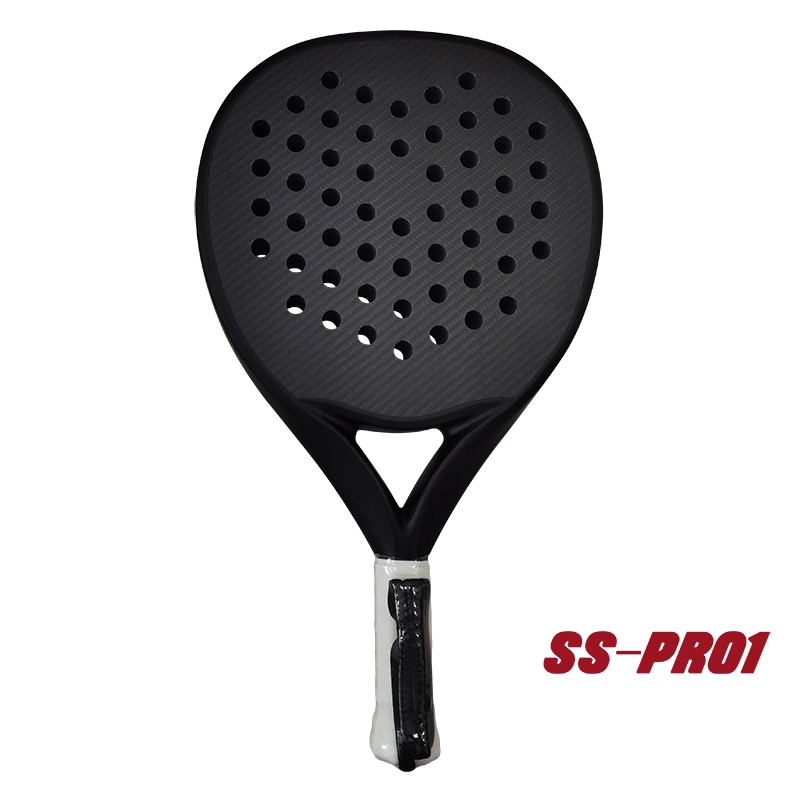 Raquette de padel en fibre de carbone 3K de forme ronde